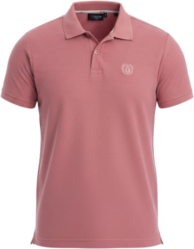 OMBRE Polo - Regular Fit - Katoen - Korte Mouw Roos S