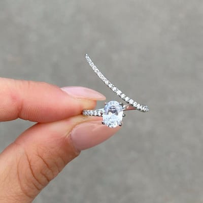 Huitan Chic Ontworpen Ovalen Zirkonia Trouwringen voor Vrouwen Goudkleur/ Kleur Nieuwe Ringen Statement Feest Sieraden 7