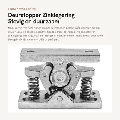 Dailygoods- Deurstopper Zinklegering - Deurbuffer - Deurvastzetter - Deurstopper Roestvrij Staal - Deurstopper Zelfklevend - Compact en Lichtgewicht - Deurhouder