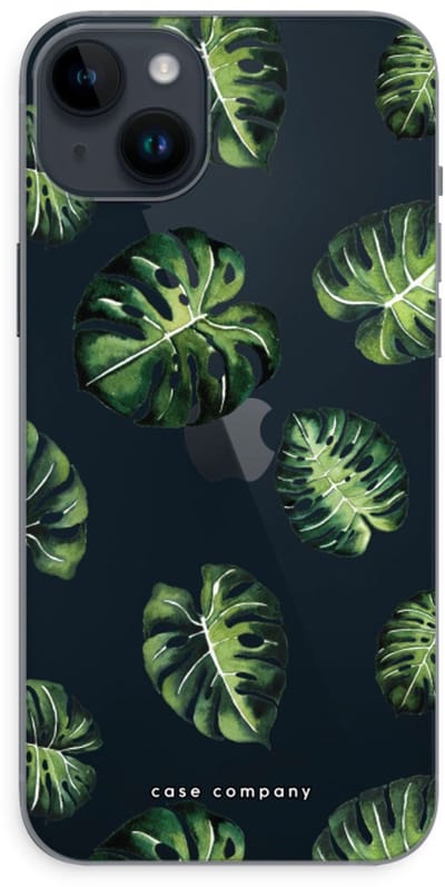 Case Company® - Hoesje geschikt voor iPhone 14 Plus hoesje - Tropische bladeren - Soft Cover Telefoonhoesje - Bescherming aan alle Kanten en Schermrand