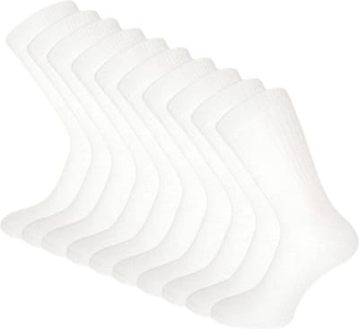 Apollo - Sportsokken - 43/46 - 10-Pack - Uniseks - Mannen - Vrouwen - Uniseks - Mannen - Vrouwen - Effen Wit