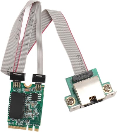 Gigabit Ethernet Netwerkkaart - Netwerkkaart M.2 - Netwerkverbinding Verbeteren - Industriële Kwaliteit - 46 g - Groen