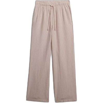 Gestreepte katoenen elastische broek voor dames Superdry