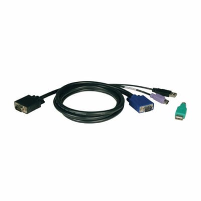 Tripp Lite 6ft USB / PS2 Cable Kit for KVM Switches B040 / B042 Series KVMs 6' - keyboard / video / mouse (KVM) cable kit - 1.8 m