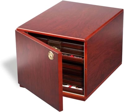 Muntkist Kabinet - Opbergkast Munten - Verzamelobjecten Opbergen - 10 Lades Ingebouwd - 38x30x27 cm - Wit