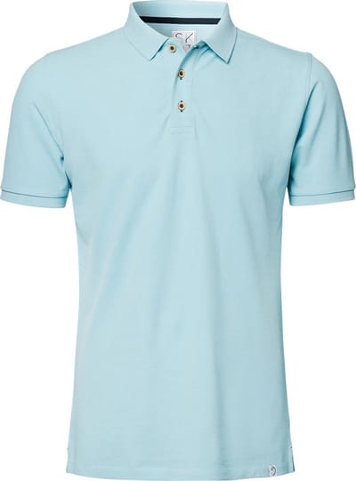 SKOT Polo Duurzaam - Chrystal Blue - Blauw - Slim Fit - Maat XS