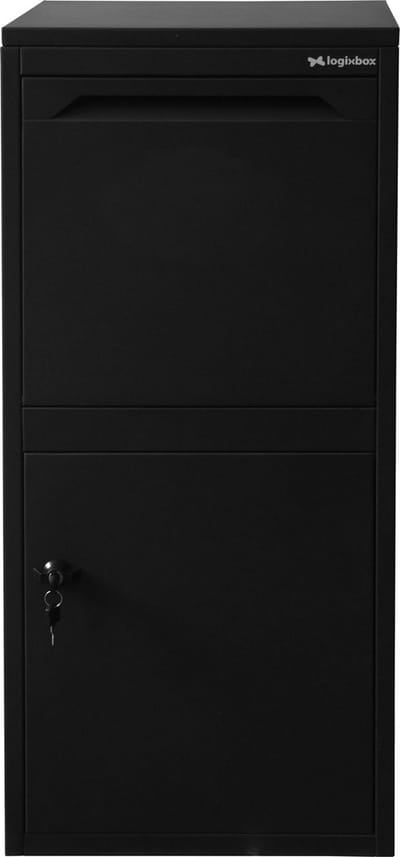 Logixbox - Pakketbrievenbus - Frontbox Deluxe Uni - Stardust Black - 1.0 mm dik staal -- Géén Bouwpakket --