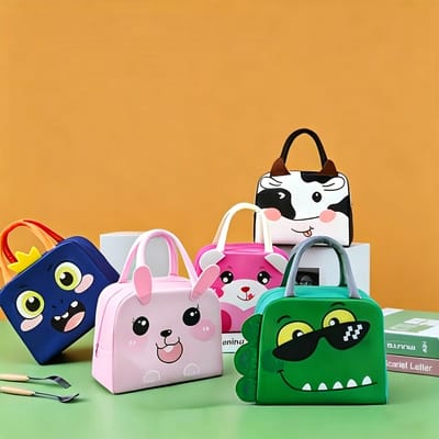 Lunchtas in cartoonstijl, thermische isolatie, met aluminiumfolie, hoge kwaliteit, waterdicht, Oxford-doek, draagbare lunchtas.