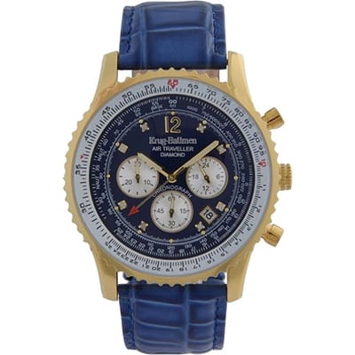 Krug-Baumen Air Traveller Diamond 46mm 600207DS Heren Horloge