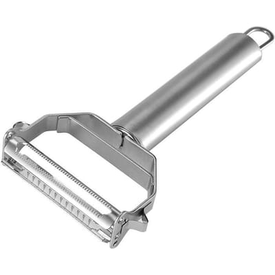 Roestvrij Staal Handmatige Schilmes Fruit Groente Multifunctionele Rasp Schilmes Plakker Meloen Aardappel Wortel Huis Keuken Gereedschap Of+borstel gray