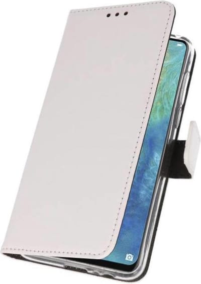 Booktype Telefoonhoesjes - Bookcase Hoesje - Wallet Case - Geschikt voor Huawei Mate 20 X - Wit