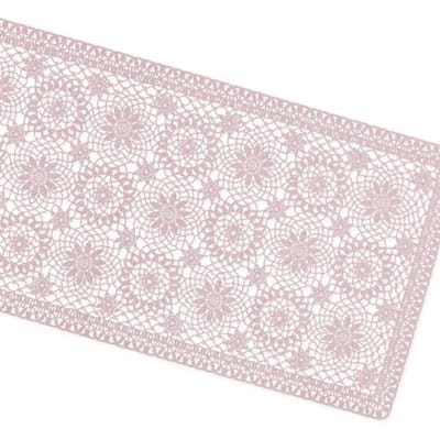 Unique Living | Tafelloper Amira vinyl 40x150cm oud roze