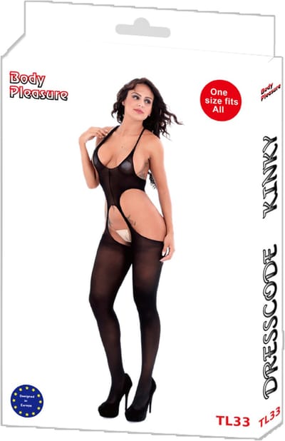 Body Pleasure TL33 Bodystocking met Open Detail – One Size – Luxe Cadeaubox