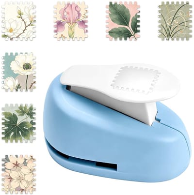 4 x 2,5 cm postzegelpons, vierkante perforator, draagbare postzegelvorm, papierpons voor scrapbooking, karton, plakboekartikelen, enveloppen, etiketten, cadeaukaarten