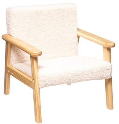 Kinderfauteuil voor Kinderen - Natuurlijke Kleuren en Hout