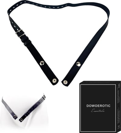 DOWO® - Chastity Cage Waist Strap - Kuisheids Riem - Belt voor Peniskooi - PU - Zwart