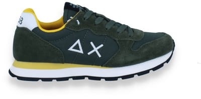 Sun 68 Jongens Sneaker Boy's Tom Solid Teen 74 Militare Scuro | Kaki | Maat: 35
