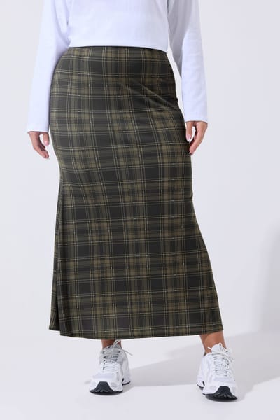 Limited Collection Kakigroene Geruite Rok Size 42