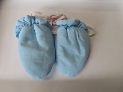 Wanten - Jongens - Bleek blauw - Lintje - XS 6-12 maand