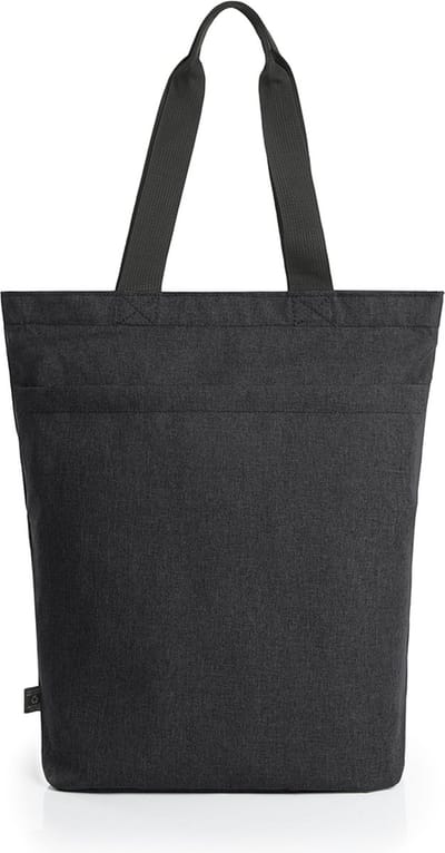 Shopper - Boodschappentas - zwart gemêleerd - 44 x 30 x 16 cm - gerecycled materiaal - praktisch - Halfar - Circle