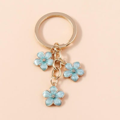 Schattige Plant Sleutelhanger Bloem Sleutelhanger Kersenbloesem Sleutelhangers Voor Vrouwen Meisjes Handtas Hanger Accessoire Auto Sleutelhanger Sieraden Cadeau