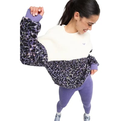 Roxy Wow Crewneck Fleece Paars L Vrouw
