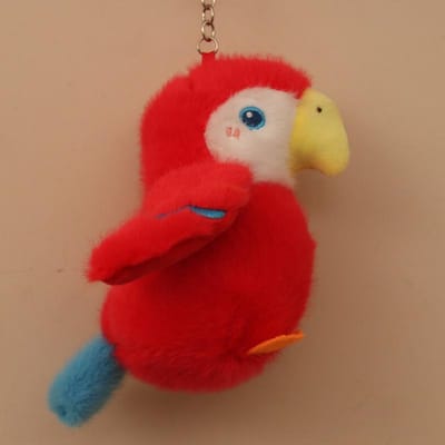 Schattige Cartoon Vogel Serie Pluche Speelgoed Pop Tas Sleutelhanger Ornament Hangketting Kindercadeau Hanger 4 inches red