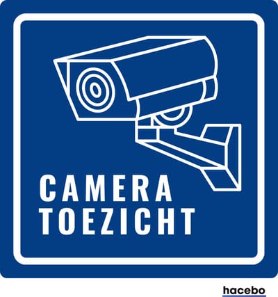Camera Beveiliging Sticker 10cmx10cm - Camera Toezicht Sticker - Camerabewaking Waarschuwingssticker voor Raam, Huis of Bedrijf