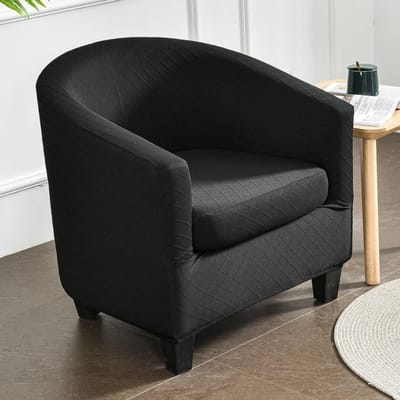 Gebreide Enkele Fauteuil Bankhoes Beschermhoes Ronde Badkuip Fauteuilhoes voor Thuis Duurzaam Duurzaam Nuttig 60*50 cm