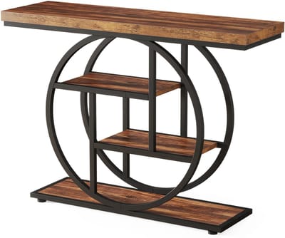 Consoletafel Novio - Sidetafel - Wandtafel - Haltafel - Zwart - Voor Hal of woonkamer of Gang - 100cm