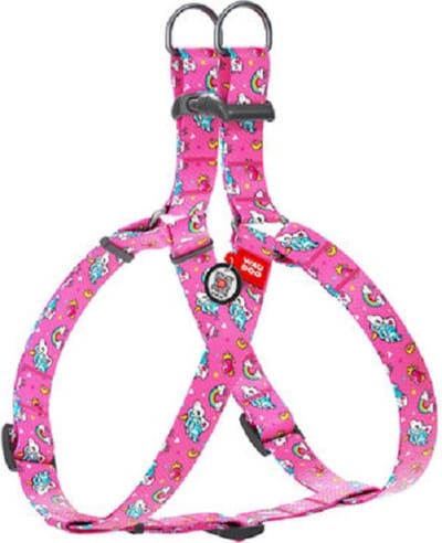 WAUDOG Unicorns Harnas / Hondentuigje - Nylon - Gratis QR-tag - Breedte: 15 mm - Borstomtrek: 40 - 55 cm (GELIEVE ALVORENS BESTELLEN OPMETEN)
