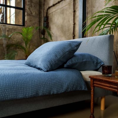 Kayori Ochi Dekbedovertrek Tencel m - 140x200-220 + 1 sloop - Eenpersoons - Zacht & Verkoelend - Blauw