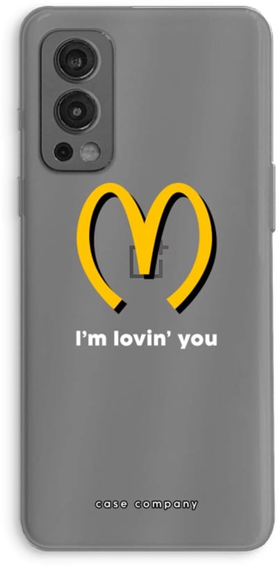 Case Company® - Hoesje geschikt voor OnePlus Nord 2 5G hoesje - I'm lovin' you - Soft Cover Telefoonhoesje - Bescherming aan alle Kanten en Schermrand