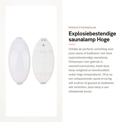 Dailygoods- Saunalamp Explosiebestendig - Hoge Temperatuur - Badkamergebruik - Zweetstroomruimte - Home Saunaruimte - Veiligheidskenmerk - Badkamerlamp