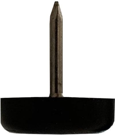 FLE - Glijder zwart rond Ø 2 cm en hoogte 0,6 cm van kunststof - 20 stuks