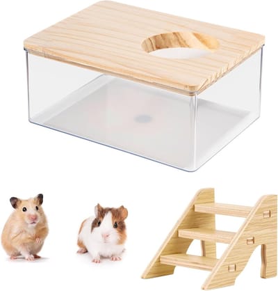Transparante Acryl Badkuip voor Hamsters en Chinchilla's - Ideaal voor Badplezier en Verzorging