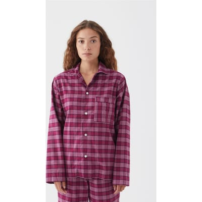 Tekla Unisex Flannel, Pyjamas Shirt Deep Dream Größe: L | Nachtwäsche Outlet | Unisex