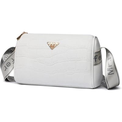 Veelzijdige Nieuwe Dames Crossbody Tas Grote Capaciteit en High-End PU Dames Tas white