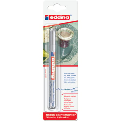 Paintmarker Edding 780 op oliebasis 0.8mm zilver blister à 1 stuk