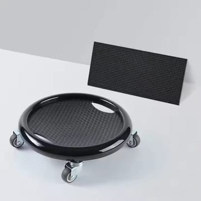 Yoga-Sound buikspiertrainingsschijf met universeel wiel | Compacte fitness tool | Effectief voor het trainen en versterken van buikspieren en core-30*30*9cm