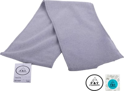 P&T Kinder Sjaal - Micro Fleece - Licht Grijs - 140 x 16 cm