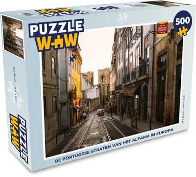 Puzzel De Portugese straten van het Alfama in Europa - Legpuzzel - Puzzel 500 stukjes