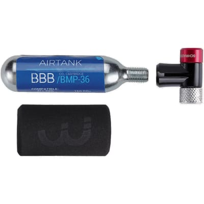 BBB Cycling Co2 Pomp - AirSpeed - Fietspomp Racefiets Inclusief Co2 Patroon 16 gram - Eenvoudig en Veilig - Mini Pomp - BMP-32