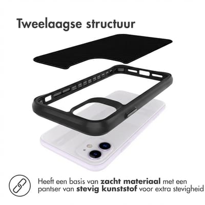 imoshion Hoesje - Geschikt voor Apple iPhone 11 - Hybrid Carbon Case - Zwart
