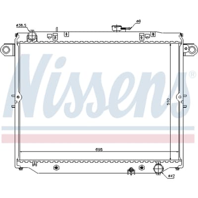 Radiator, motorkoeling NISSENS 64882