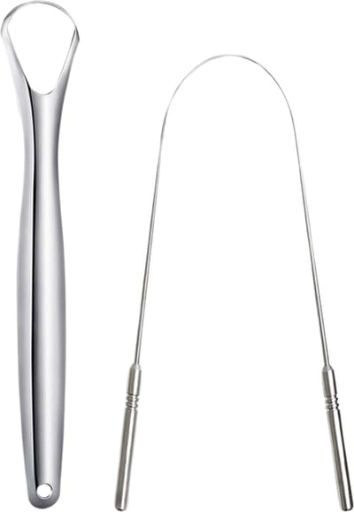 green-goose® Tongschraper Set van 2 - duurzaam metaal - hygienisch - tong schraper - tong reiniger