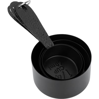 4 STUKS Roestvrijstalen Maatlepels Koffieschep Bakgereedschap Keuken Kookgerei black