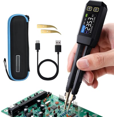 Draagbare LCR-meter Pincet SMD Multimeter voor Weerstand, Capaciteit, Inductie en Diodes (10 kHz)