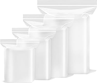 Set van 400 Kleine Resealable Plastic Zakjes in 4 Maten - Transparante Sluitbare Zakjes voor Opslag en Organisatie