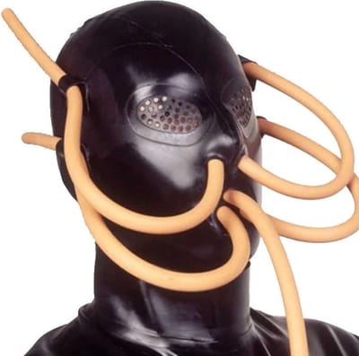 Latex rubberen masker - BDSM - Seks - Adembuisjes - Maat S, M en L - Hevig